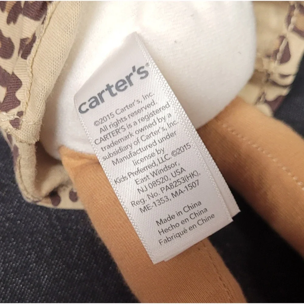 Carters Plush Doll Leopard Print Dress Approx. 10 inch (2015)